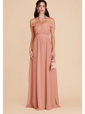 Birdy Grey Cristina Convertible Dress Chiffon Dusty Rose Size XL Bridesmaid